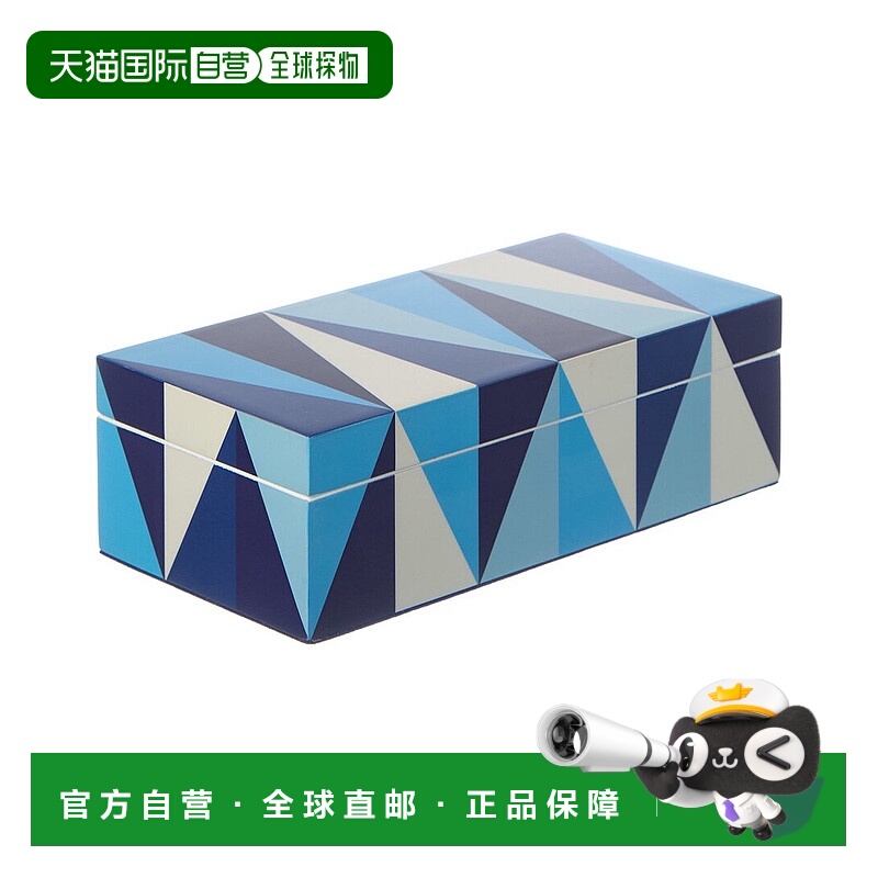 自营Jonathan Adler Small Sorrento Lacquer Box - blue 美国奥