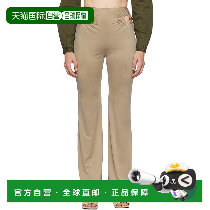 1h可退 香港直邮潮奢 Dion Lee 女士 驼色 Horse Bit 长裤 A2277P