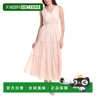 自营Peserico Tiered Tie Waist Midi Dress - pink 美国奥莱直发