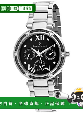 自营Christian Van Sant Women's Sienna Black Dial Watch - bla
