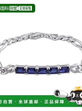 自营 mimi & max4 3/4 CT TGW 创造了 925 纯银蓝色蓝宝石诞生石