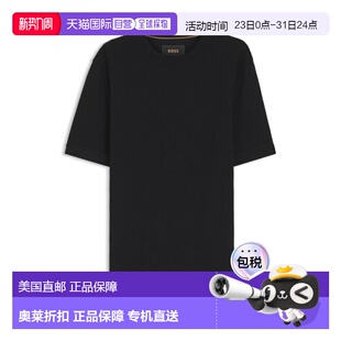 shirt mercerised 自营bossBasket black cotton 美 weave