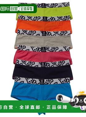 自营Psycho Bunny 6pk Cool Colors Boyshort - multi 美国奥莱直