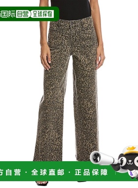 自营Vince Camuto Wide Leg Printed Denim Pant - brown 美国奥