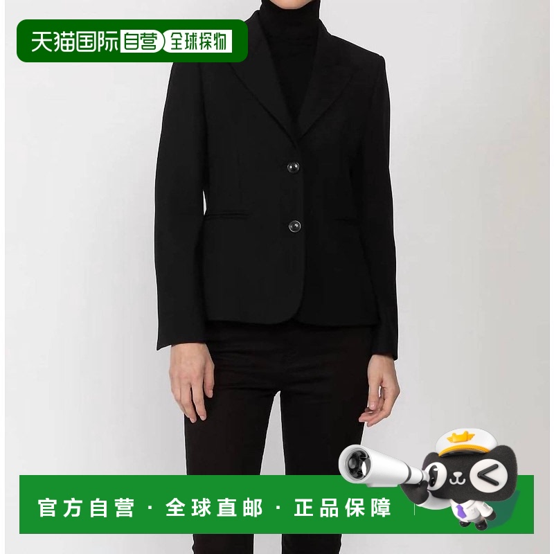 自营 seventy黑色羊毛混纺夹克 - 黑色 美国奥莱直发