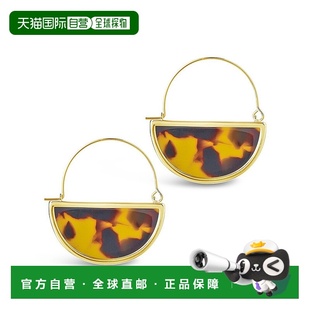 sterling forever树脂半月形吊坠耳环 - 玳瑁 【美国奥莱】直发