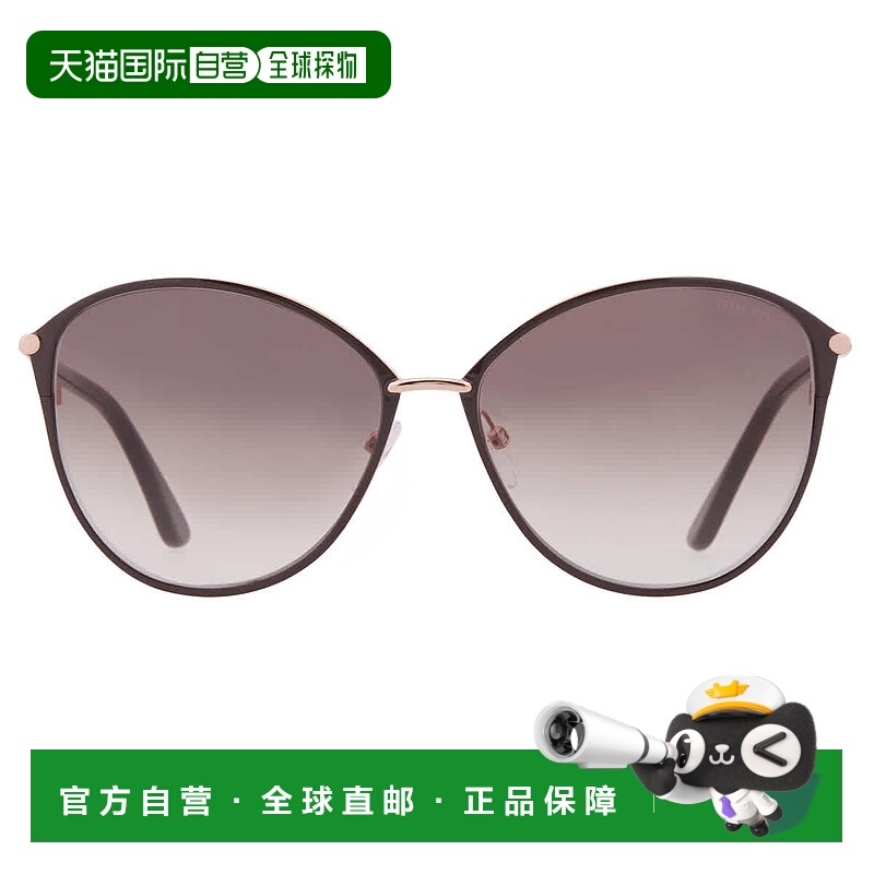自营Tom Ford Penelope Brown Gradient Butterfly Ladies Sungla
