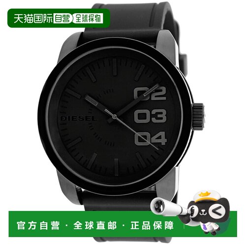 自营Diesel男士不那么基本的黑色表盘手表-黑色 美国奥莱直发