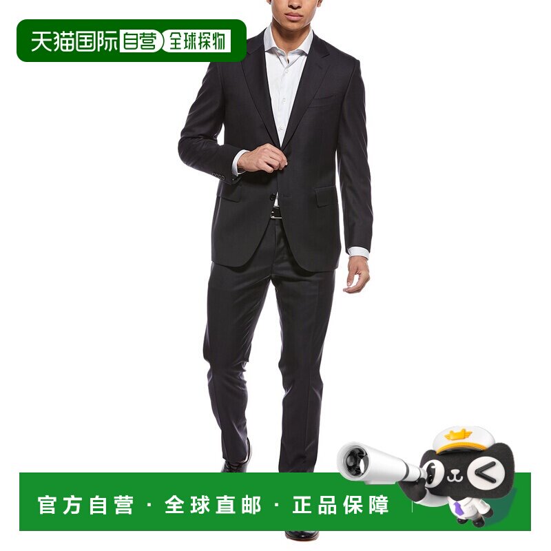自营Canali 2pc Wool Suit - blue 美国奥莱直发西装