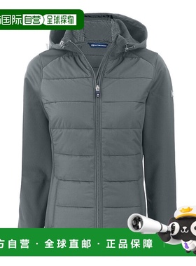 自营 cutter & buckCutter&Buck Evoke混合软壳回收全拉链女式连-