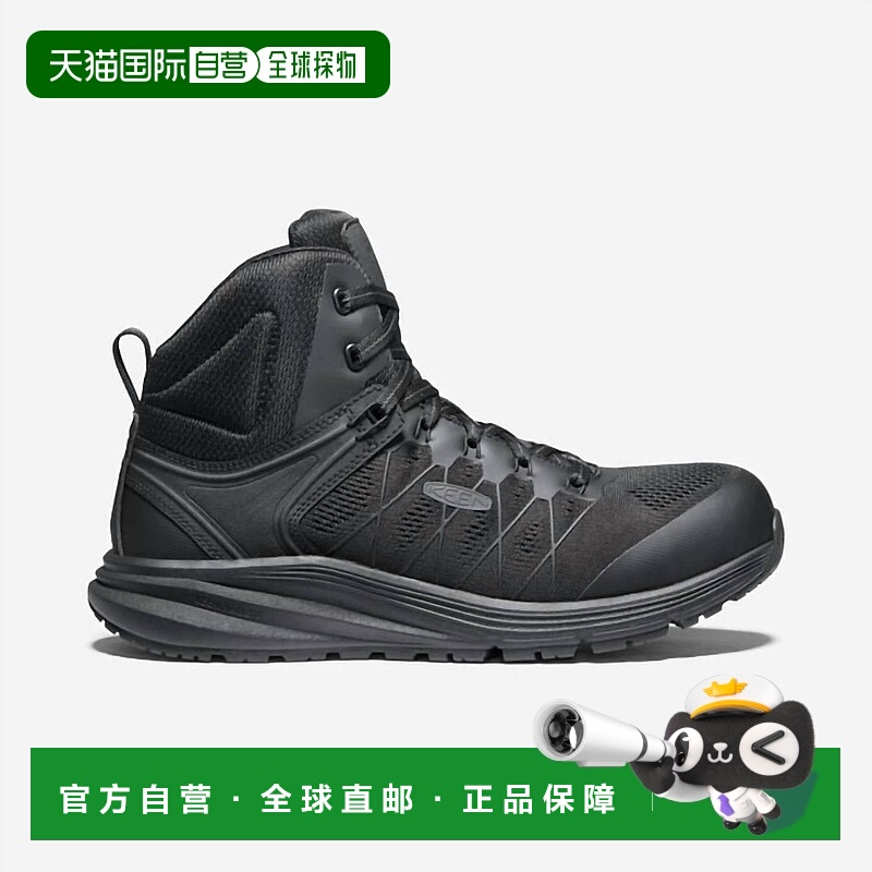自营keenMen's Vista Energy Mid Sneaker - Wide In Black/raven