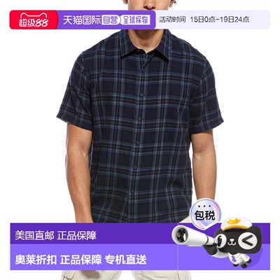 自营Vince French Placket Shirt - black 美国奥莱直发