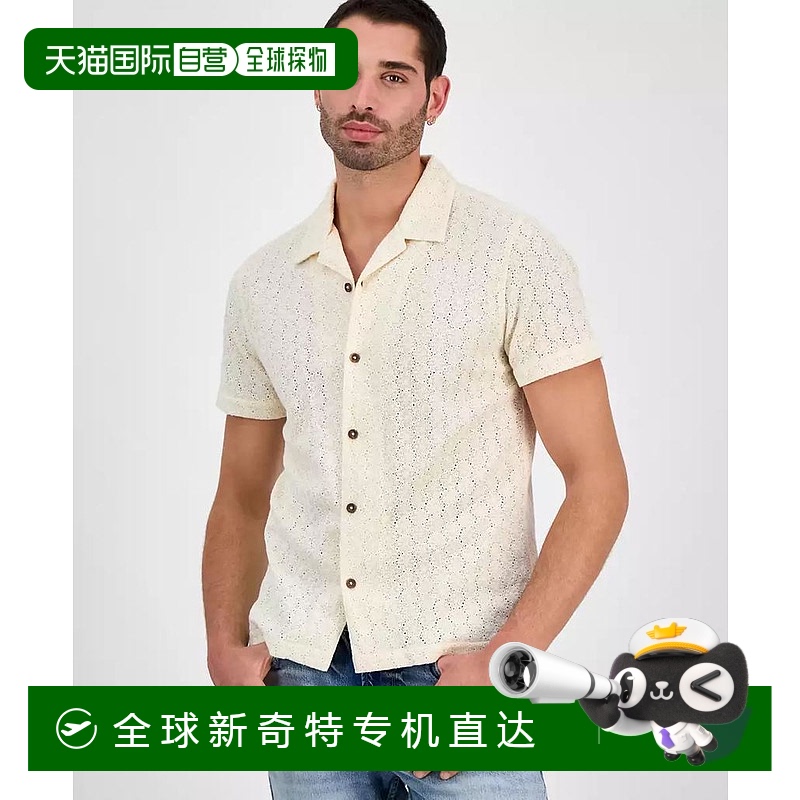 1h可退 【美国直邮】guess 男士 衬衫短袖经典