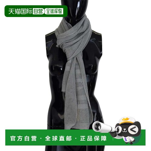 自营John Galliano Logo Knitted Neck Wrap Shawl Foulard Women