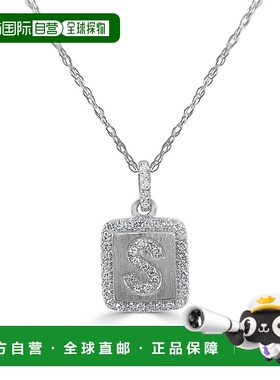 自营 sabrina14k 金和钻石初始项链 - 白色 s 美国奥莱直发