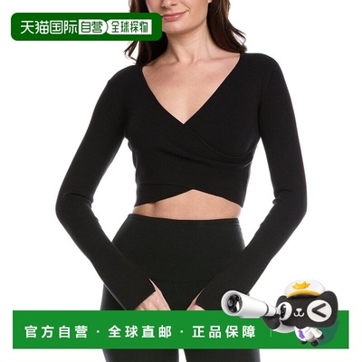 自营Spiritual Gangster Hadley Wrap Crop Top - black 美国奥莱