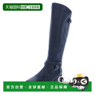 Leather Faux Buckle Knee Boo 自营baretrapsYalina High Womens