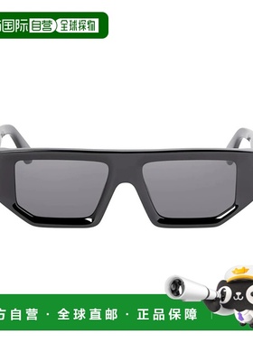 自营off-white温哥华米白色几何太阳镜-黑-深灰色 美国奥莱直发