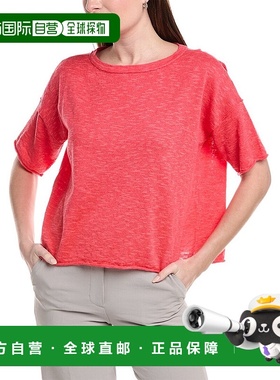 自营 EILEEN FISHER Elbow Sleeve Linen-Blend Sweater - orange