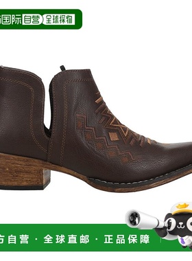 【美国直邮】Roper Ava 西南风格尖头牛仔短靴 女鞋 时装靴 棕色