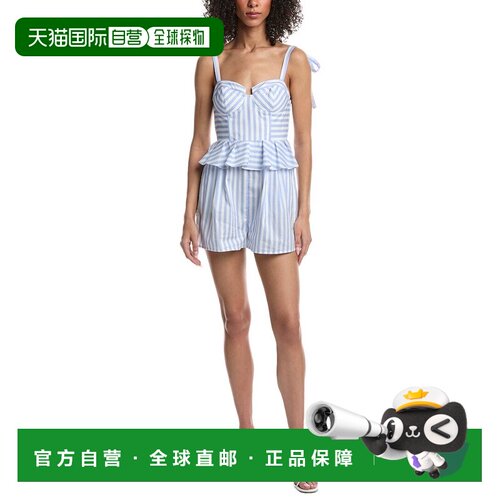 自营YUMI KIM Vera Romper - blue 美国奥莱直发吊带连体裤