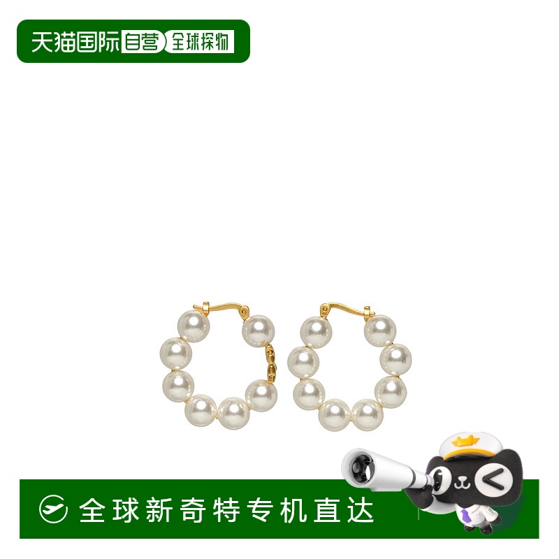 1h可退 香港直邮潮奢 Tory Burch 托里 伯奇 女士 LOGO圆形耳饰 1