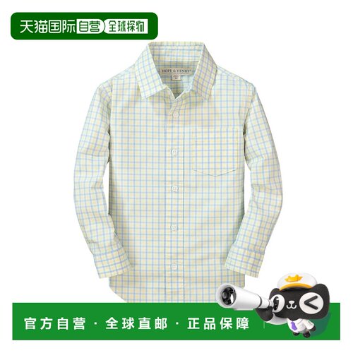 自营Hope & Henry Stretch Poplin Long Sleeve Shirt - yellow