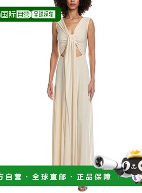 自营issue New York Wrap Bodice Gown - stone 美国奥莱直发