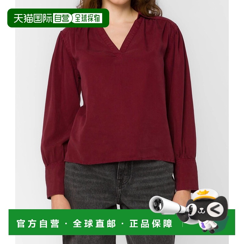 自营velvet heartBeretta Long Sleeves Top In Bordeaux - borde