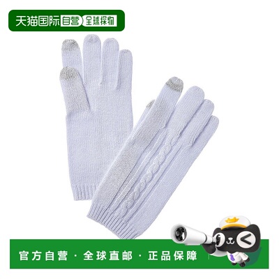 自营Phenix Placed Cable Touch Tech Cashmere Gloves - blue 美