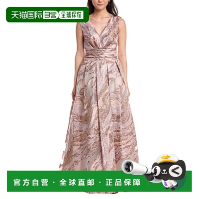 自营Tadashi Shoji Fontaine Gilded Ball Gown - brown 美国奥莱
