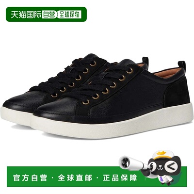 自营Women's Vionic Winny Sneakers Black Leather Lace Up Comf