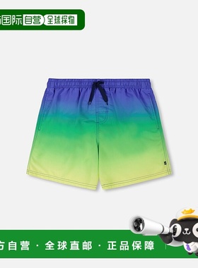 自营 deux par deux男士蓝色、绿色和黄绿色渐变泳裤 - 蓝色、绿
