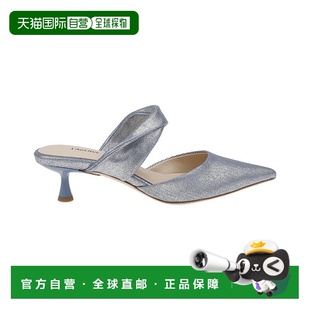 美国奥莱直发高跟鞋 蓝色 agenceL’AGENCE克洛伊高跟骡子 自营l