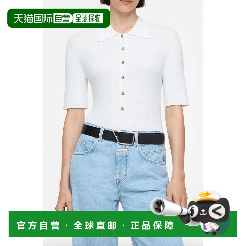 自营 closed白色Polo短袖上衣 美国奥莱直发新款