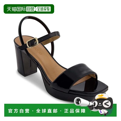 自营Women's Bernardo Canto Strappy Black Patent Leather Plat