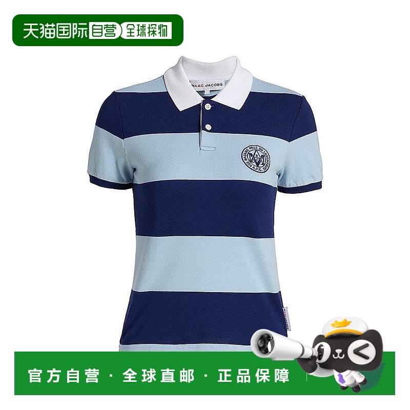 【美国直邮】marc jacobs 女士 Polo衫短袖条纹