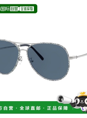 自营Tory Burch TY 6114 32744L 58mm女式飞行员太阳镜-银色 美国