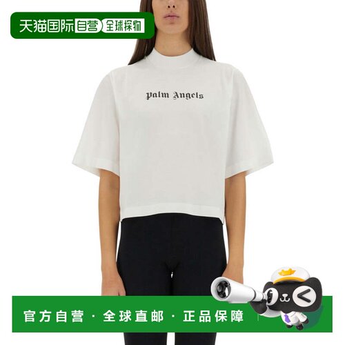 自营palm angelsT-Shirt With Logo - black 美国奥莱直发