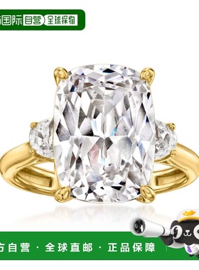 自营Ross-Simons CZ Ring in 18kt Gold Over Sterling - white