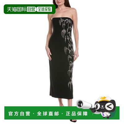 自营Lela Rose Wool-Blend Sheath Dress - black 美国奥莱直发