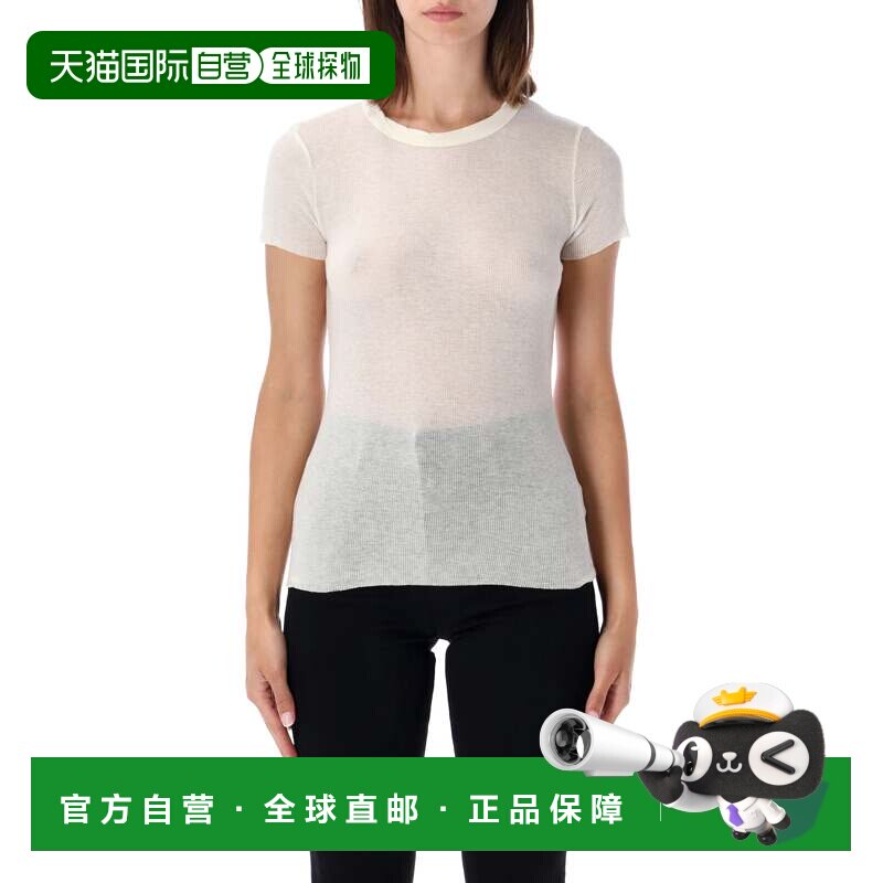 自营james perse短袖罗纹棉羊绒T恤-黑色 美国奥莱直发