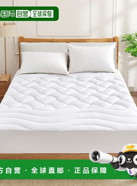 自营puredownCooling Down Alternative Mattress Pad - white 美