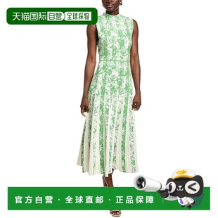 美国奥莱直发 绿色 自营lela roseLela玫瑰迷笛连衣裙