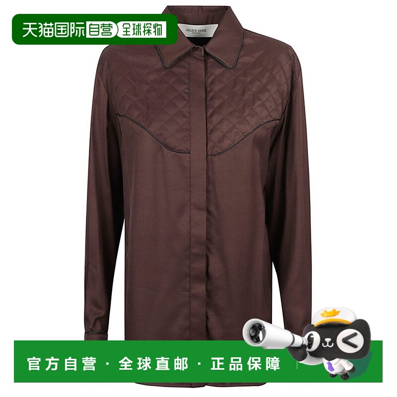 自营golden gooseRegular Shirt With Cut Piping And Quilting D