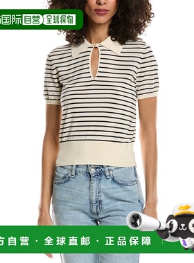 自营frame denimFRAME The Keyhole Polo Shirt - white 美国奥莱
