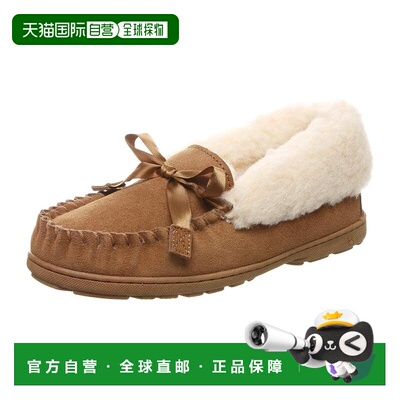 自营BEARPAW Womens Indio Sheepskin Fur Lined Slippers - hick