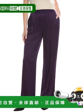 自营theory理论连体裤-紫色 美国奥莱直发休闲裤阔腿裤直筒裤