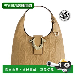 True Religions 绗缝马蹄铁中号流浪包 - 驼色 【美国奥莱】直发