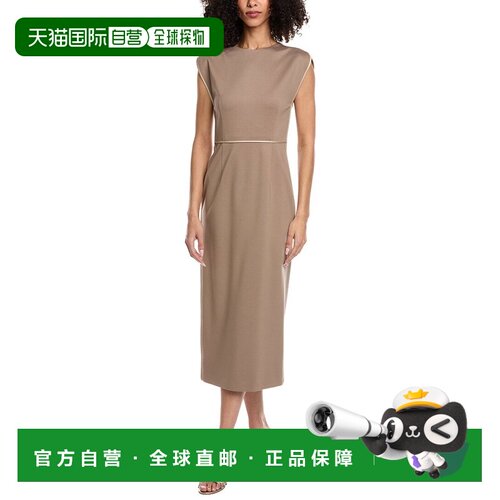自营BOSS Hugo Boss Detira Midi Dress - green 美国奥莱直发